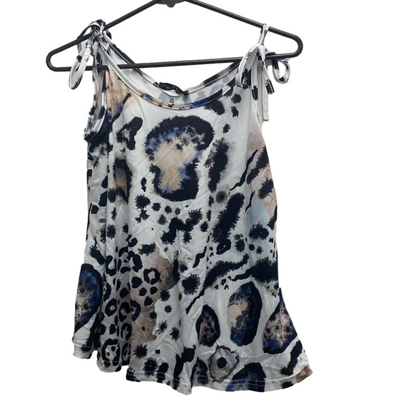 NWT LoveU Dear Animal Print Toe Shoulder Summer Blouse Size Medium - Picture 2 of 9